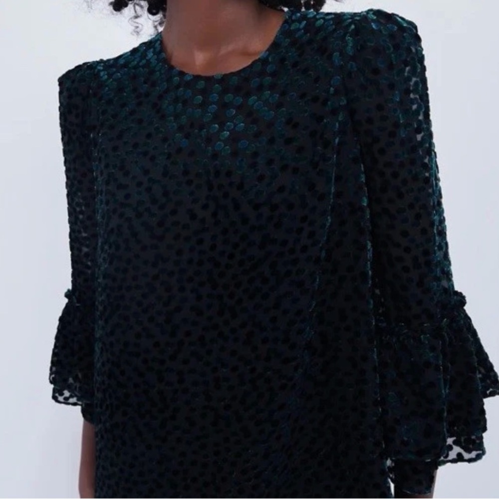 Tuckernuck Black and Teal Textured Top